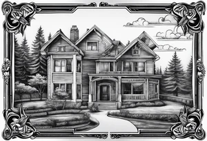 blank polaroid picture tattoo idea