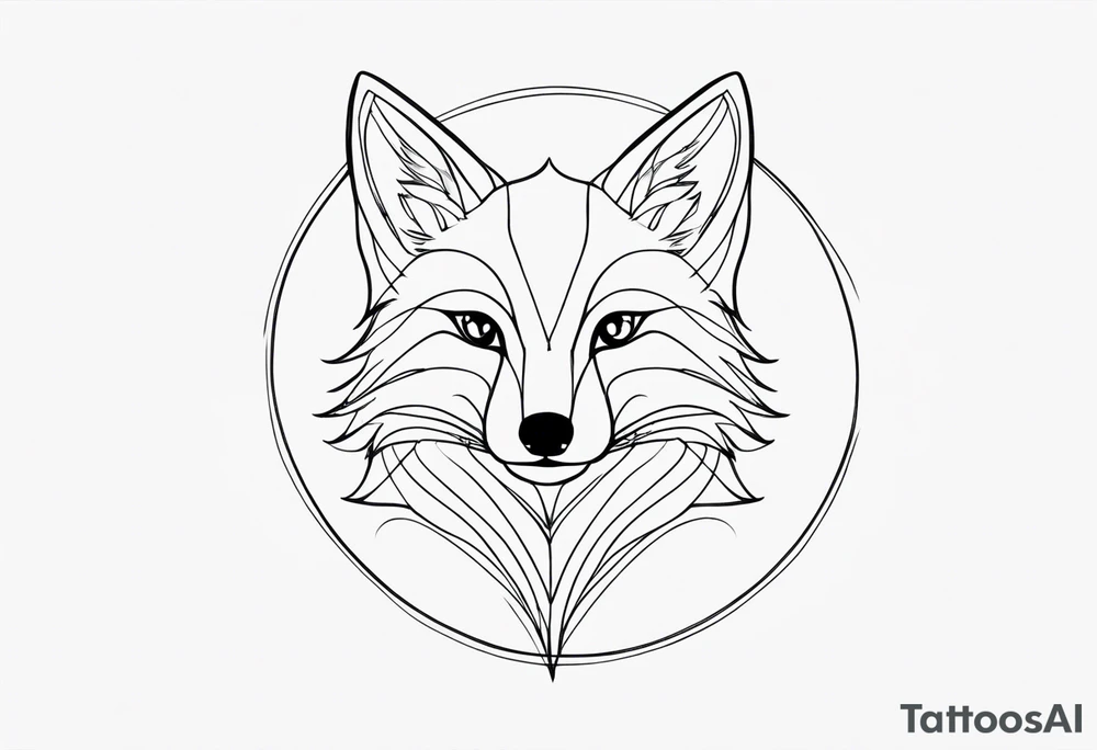 Whimsical Fox tattoo idea