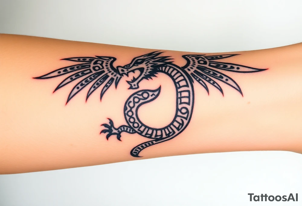 Aztec dragon tattoo idea