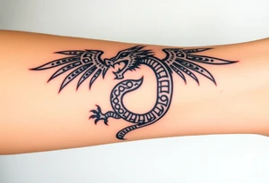 Aztec dragon tattoo idea