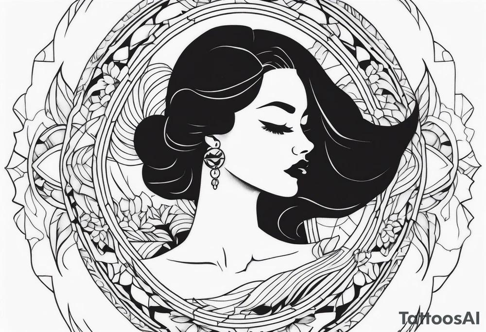 Two faced woman tattoo idea