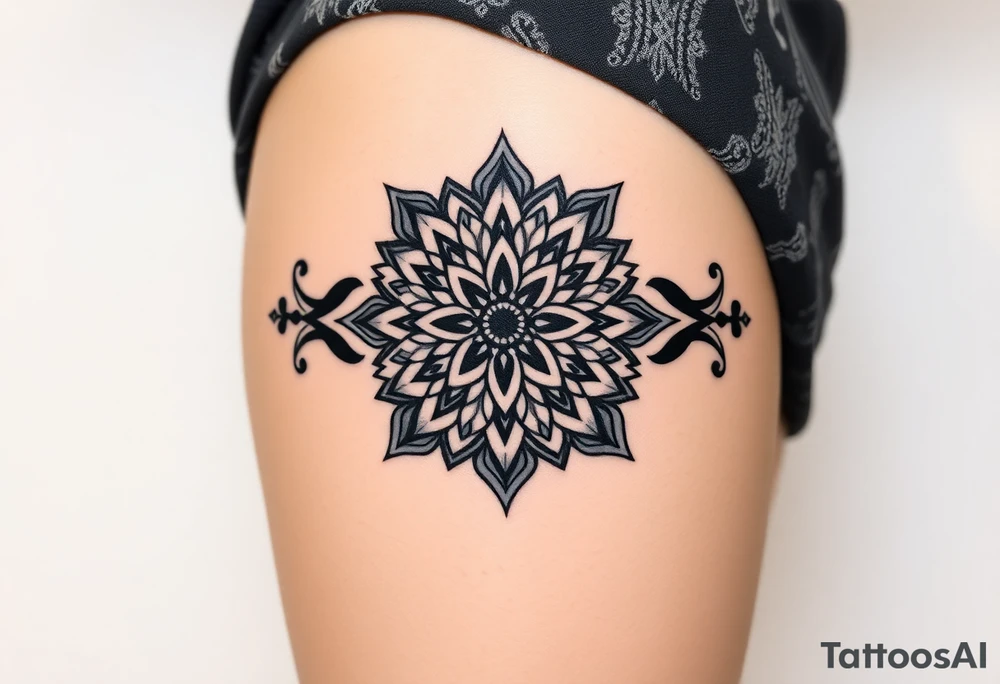intricate mandala tattoo idea