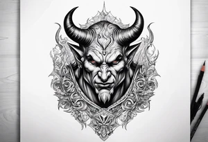 devil for a chest tattoo idea