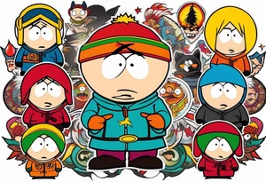 South Park tattoo of one of the characters tattoo idea