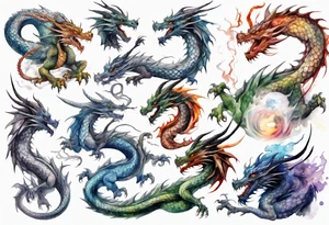 realistic mystic dragon tattoo idea