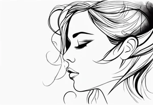 Abstract Fae profile tattoo idea