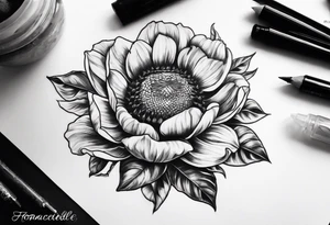 Tournesol,  Fleur roses , Caméra, tortle tattoo idea