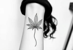 I taught Mary Jane how to dance with weed art tattoo idea