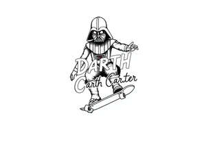 Skateboarding Darth Vader
WORDS in star wars font "Darth Carter"
12/29/88-01/06/24 tattoo idea