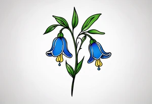 bluebell drooping tattoo idea