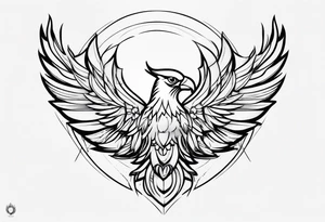 rosto de aguia tattoo idea
