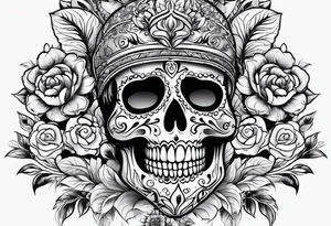 Day of the dead skull tattoo idea
