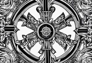 Cross Roman numeral Jan 18 2023 tattoo idea