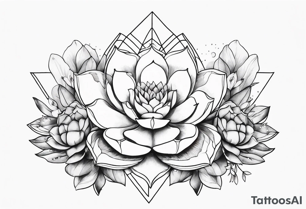 fine line with sun, stars, floral, dots, three succulents
. Sternum tattoo tattoo idea