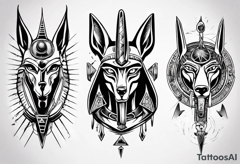 anubis vs horus tattoo idea
