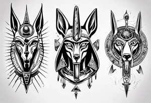anubis vs horus tattoo idea