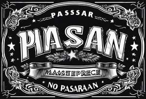 no pasaran slogan with a torn clenched fist tattoo idea
