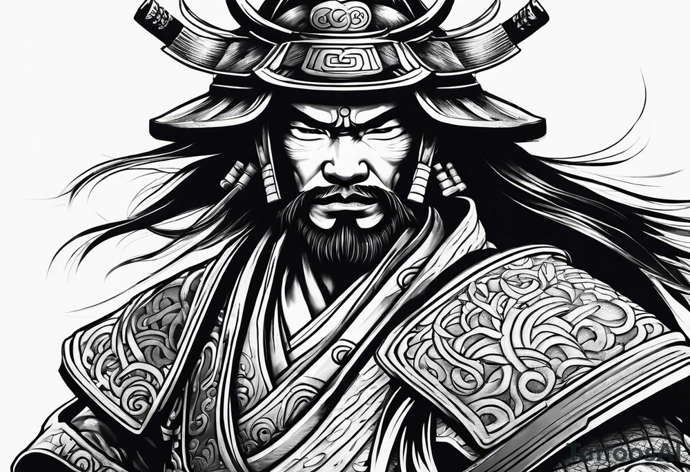 samurai theme tattoo design for upper arm tattoo idea