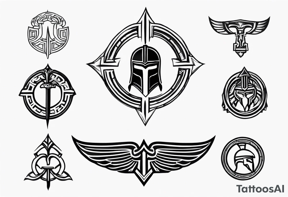 greek spartan symbol tattoo tattoo idea