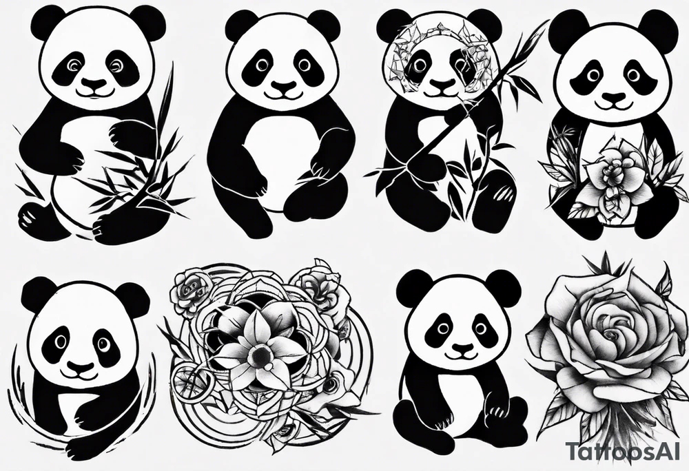 Panda tattoo idea