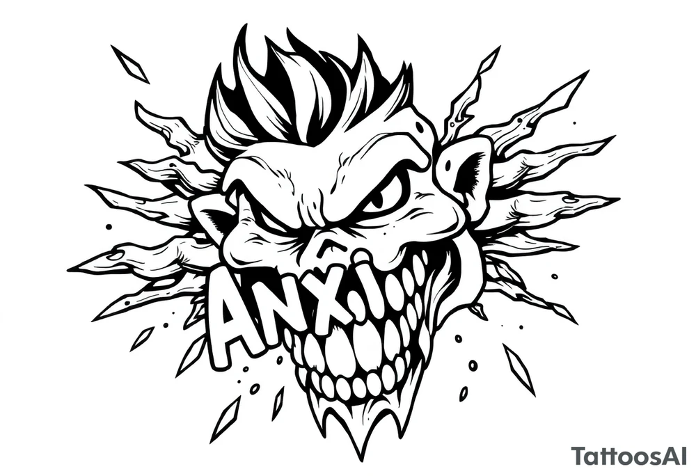 action beats anxiety tattoo idea