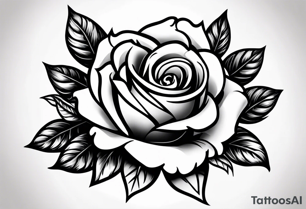 roses on fire tattoo idea