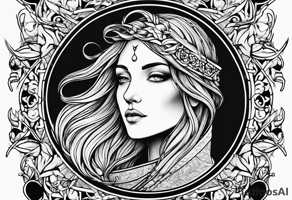 medieval person simple tattoo idea