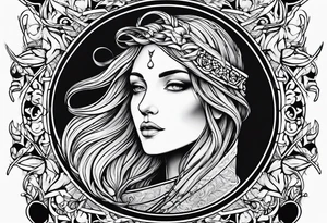 medieval person simple tattoo idea