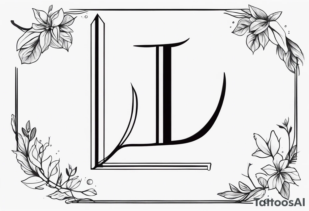 the letter L tattoo idea