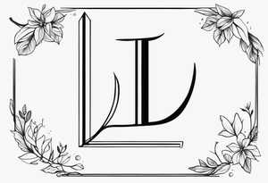 the letter L tattoo idea