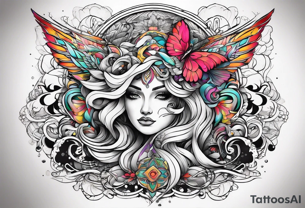 Half sleeve design tattoo idea