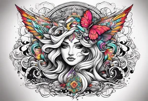 Half sleeve design tattoo idea