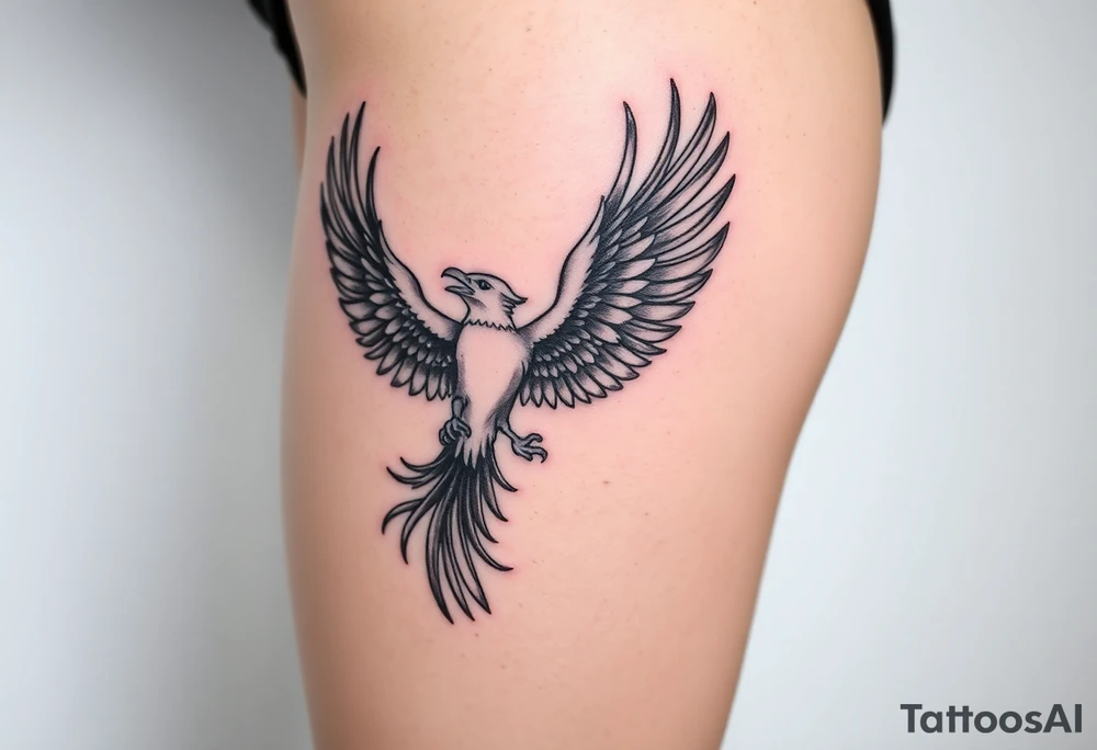 phoenix and eagle tattoo idea