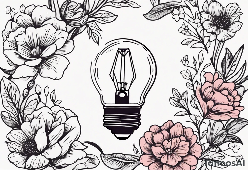 light bulb

old school vintage simple traditional design surrounded by vintage flowers


bold color simple tattoo idea