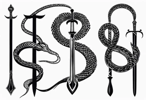 back tattoo, snake, sword, skinny, spine tattoo tattoo idea