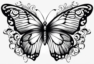 Butterfly angel wings tattoo idea