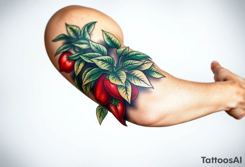 Pepper plant tattoo idea