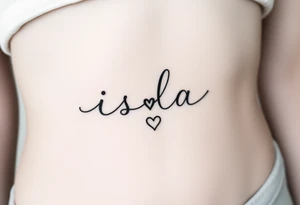 isla with a heart at the end of the a tattoo idea