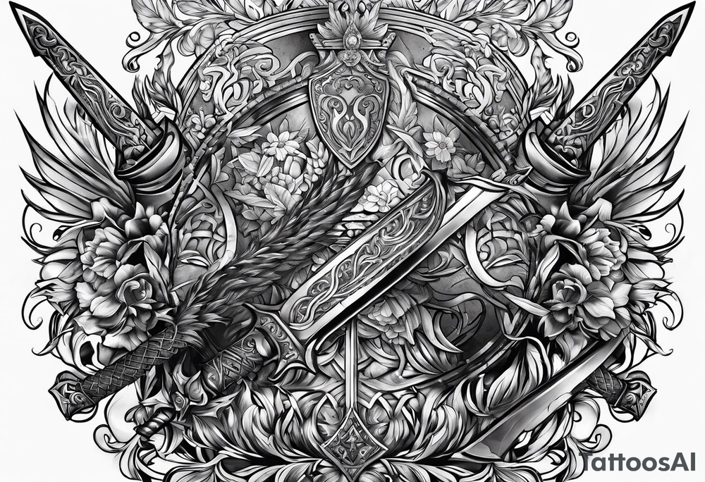 Russian sword tattoo idea