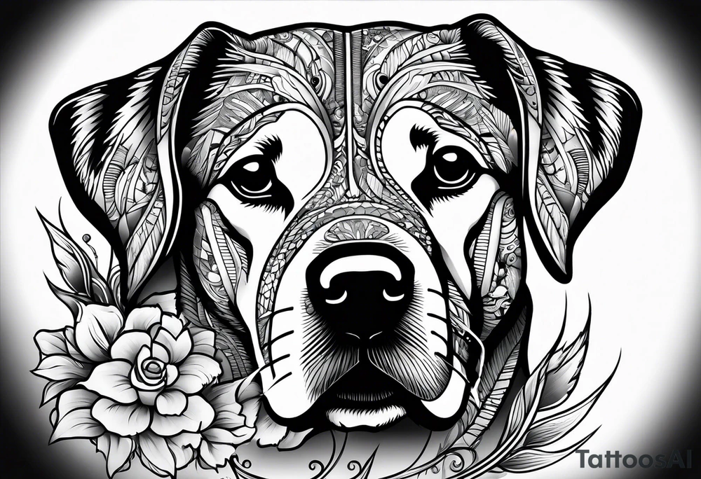 Dog memorial tattoo idea