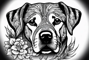 Dog memorial tattoo idea