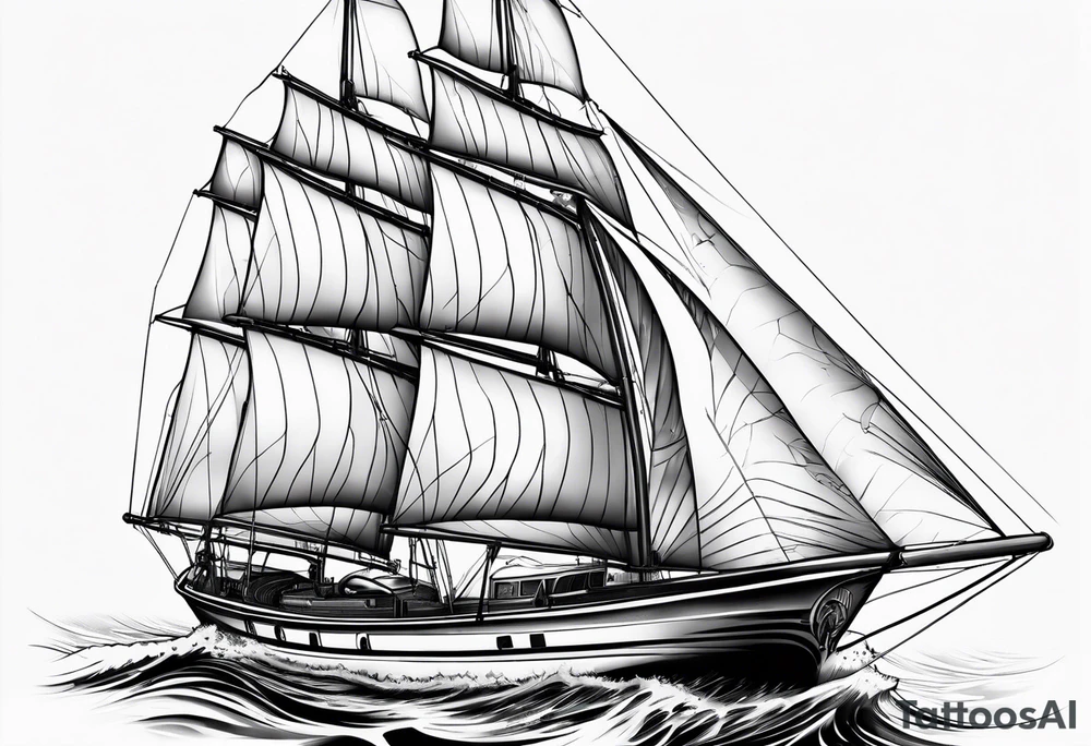 Cal 40 sailboat tattoo idea