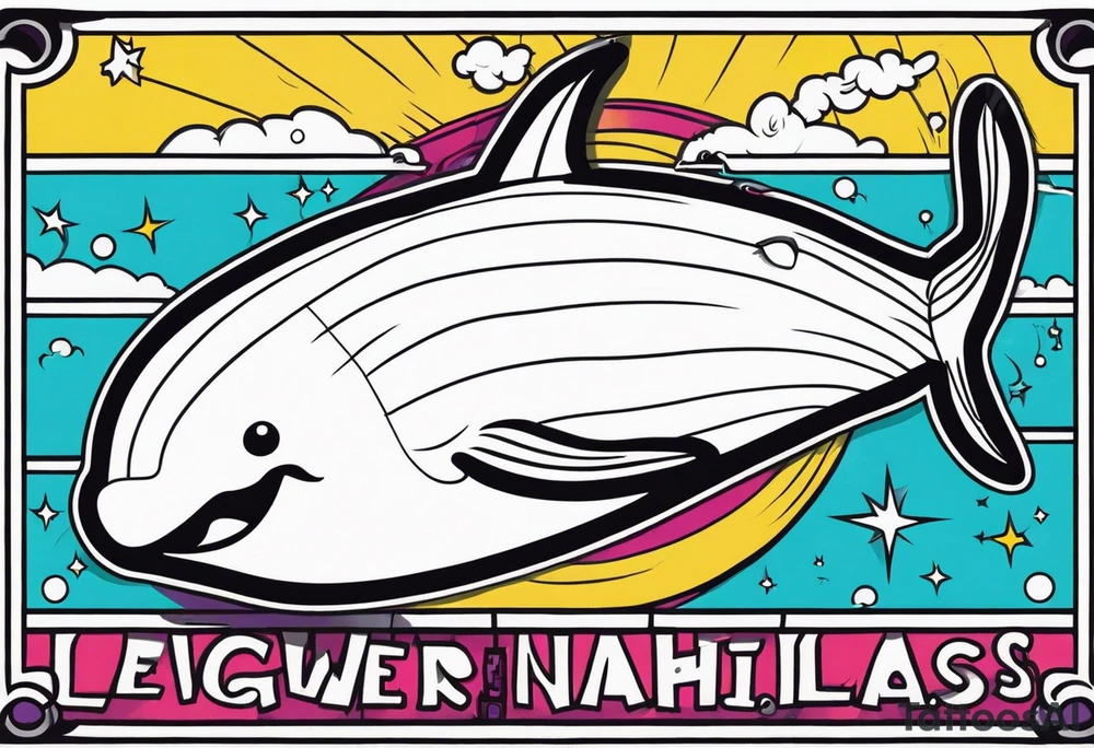 Memorial tattoo for electrical engineer who loved to laugh and liked narwhals tattoo idea