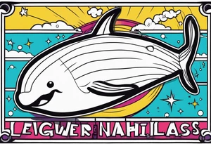 Memorial tattoo for electrical engineer who loved to laugh and liked narwhals tattoo idea