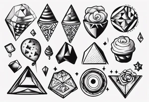 bonbon and choo choo tattoo idea