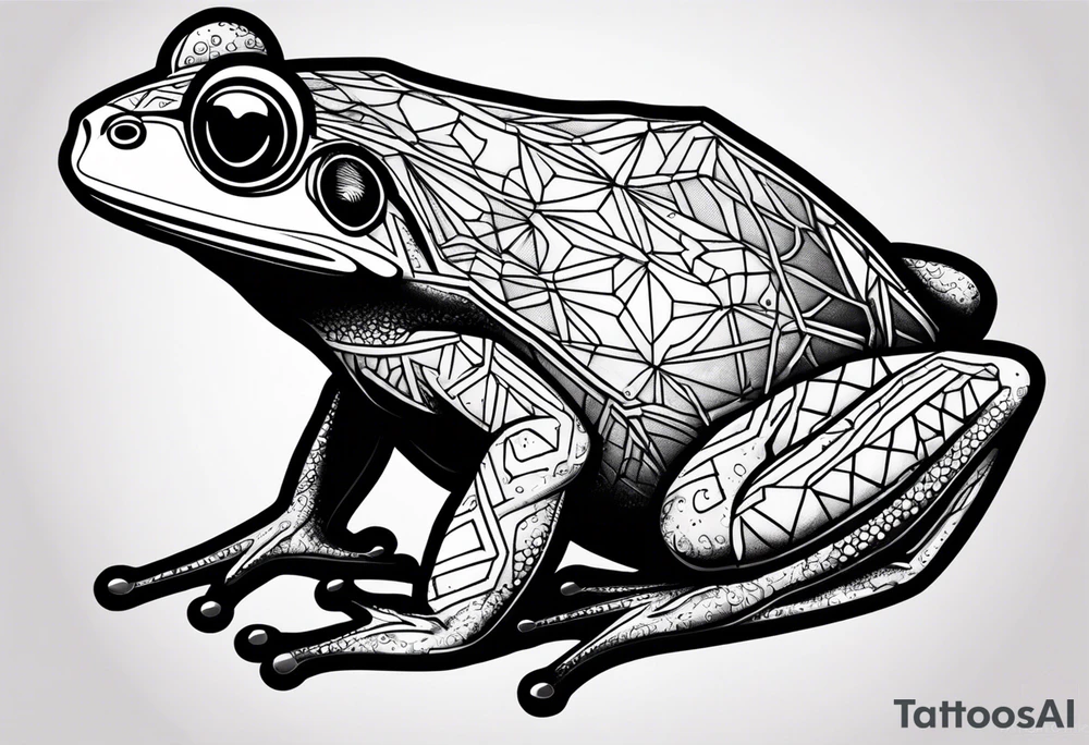 a psychedelic frog tattoo idea