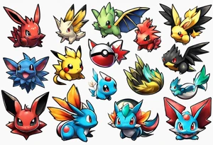 all pokemons tattoo idea
