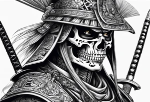Skeleton samurai tattoo idea