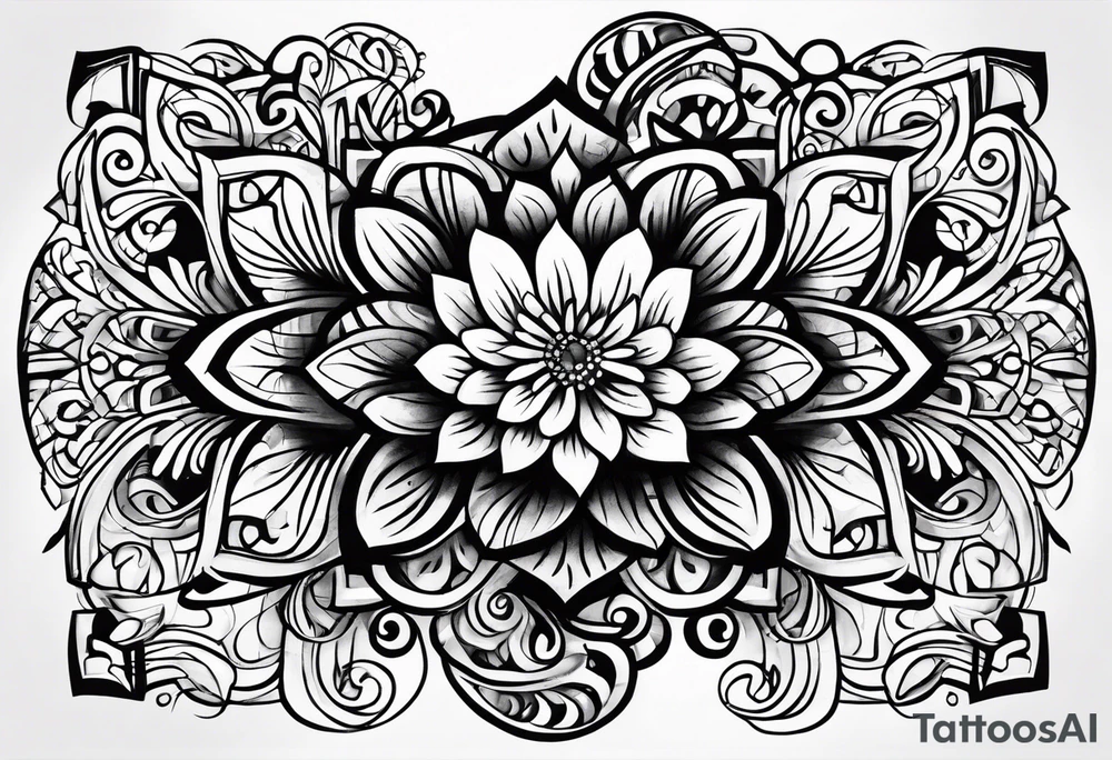 Abstract Chery flovers tattoo idea