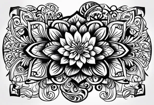 Abstract Chery flovers tattoo idea